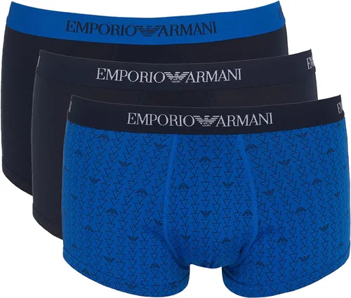 Vista 19 de Emporio Armani Troncos de algodón, paquete de 3 Negro/Blanco/Rojo