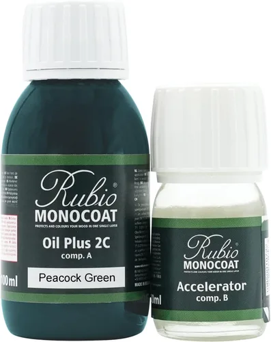 Vista 81 de Rubio Monocoat Tinte y Acabado para Madera 650 pies² - Blanco 5% Oil Plus 2C Secado Rápido, Aceite para Madera de Linaza Ecológico para Uso