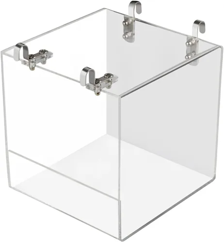 Vista 2 de GURECOD Cubo de baño colgante para pájaros, bañera de pájaros, caja de ducha, cuenco de jaula, accesorio para pájaros pequeños, periquitos canarios