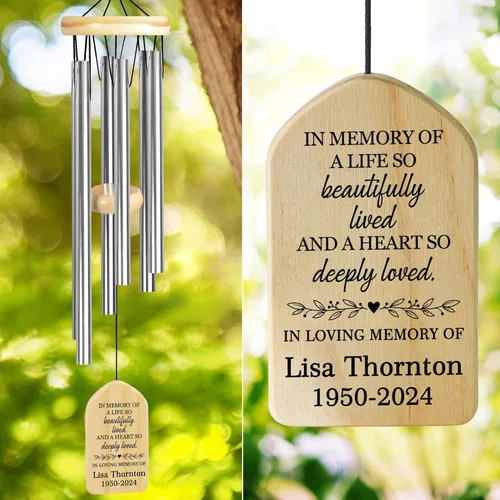 Vista 20 de Campanillas de viento conmemorativas – Regalos de condolencia para la pérdida de bebé – Regalos de pérdida de embarazo para madres