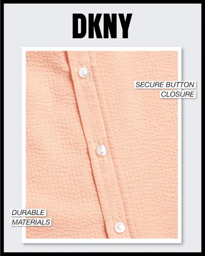 Vista 4 de DKNY Camisa de niño - Camisa de manga corta con botones (talla 8-20)