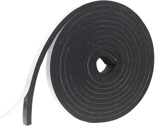 Vista 22 de Cinta aislante de espuma autoadhesiva, burletes de 1 x 1/8 pulgadas x 5 metros para puertas y ventanas, sello de puerta a prueba de sonido