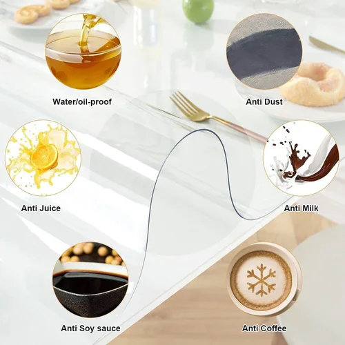 Vista 6 de LovePads- Cubierta transparente para mesa, cojín de escritorio, protector de mesa.