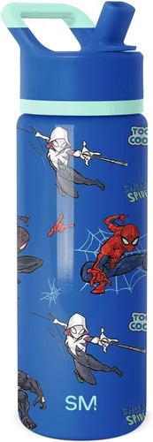 Vista 14 de Simple Modern - Botella de agua para niños de la colección Summit con tapa con pajilla DC Comics Batman 14 onzas, taza de acero inoxidable aislada