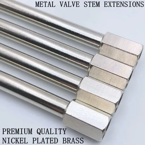 Vista 4 de VOTNMIC Extensores de vástago de válvula doble de 2 pulgadas, juego de 2 piezas, resistente, 1.969 in, recto, de metal, extensiones de vástago