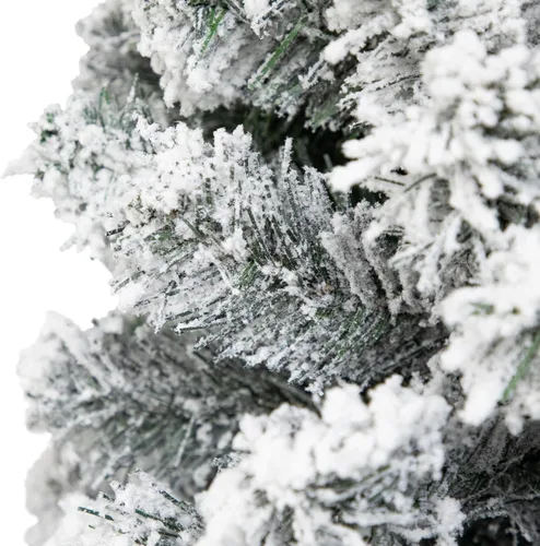 Vista 6 de Northlight Árbol de Navidad artificial con lápiz de pino verde tradicional flocado sin luz, 6 x 20 pulgadas