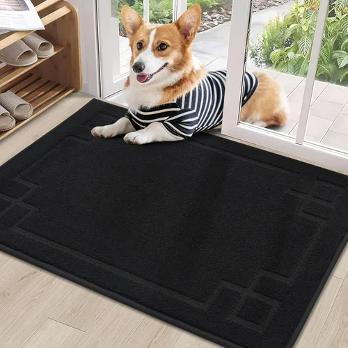 Vista 41 de BEQHAUSE Alfombra de Puerta 50,8 cm x 81,3 cm, Alfombras Antideslizantes para Entrada Interior Lavables de Bajo Perfil Absorbentes y Resistente a