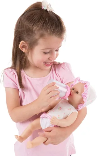 Muñeca Annie de Melissa & Doug, Baby Doll con orinal, botella, chupete, pañal, vestido, 12 pulgadas