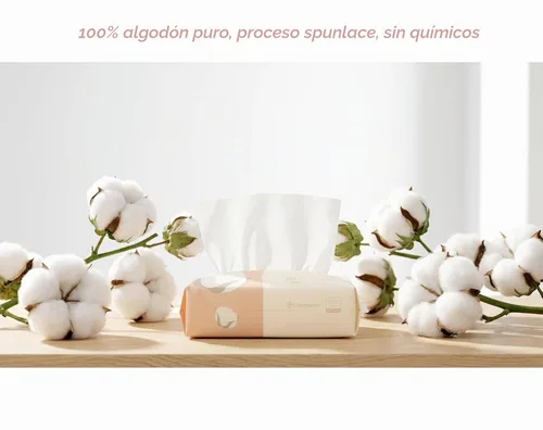 Vista 2 de Careboree Toalla seca extragruesa, toalla desechable de secado facial 100% algodón, pañuelos de algodón sin pelusa (paquete de 2)