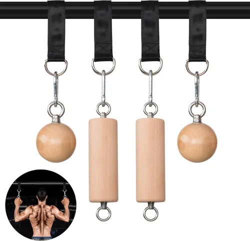 Agarres y bolas de madera, juego de entrenamiento de escalada atómica en roca, entrenador de fuerza de agarre, asas y cuerda para carrera de