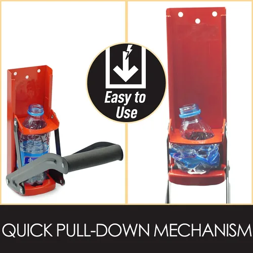 Vista 2 de Trituradora de latas de metal y abridor de botellas de 16 onzas, triturador de pared resistente para seltzer de aluminio, refrescos, latas