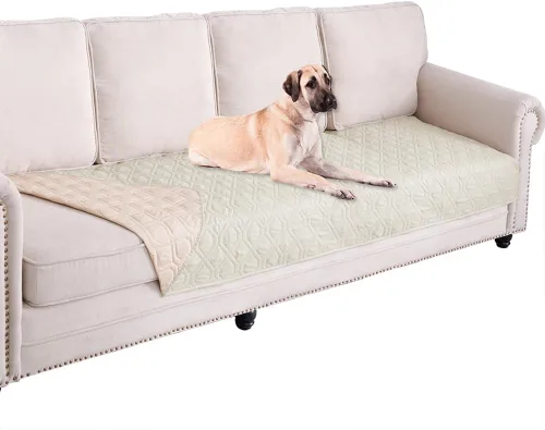Vista 72 de Ameritex - Manta impermeable para cama de perro, manta reversible para muebles, cama, sofá (30 x 70 pulgadas, color chocolate y beige)
