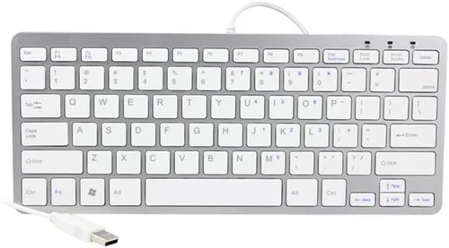 Vista 5 de iKKEGOL USB Mini Slim Wired 78 Teclas Pequeño Teclado compacto súper delgado para PC de escritorio PC Win 7 Mac (negro)