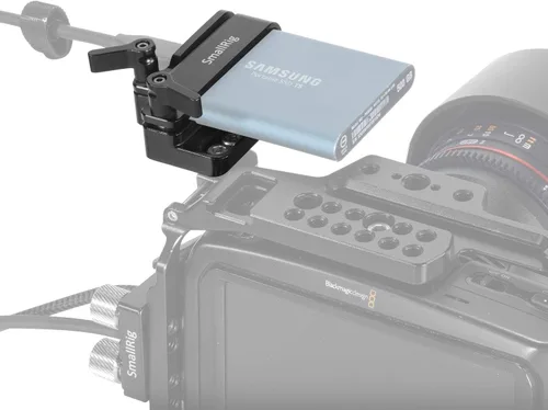 Vista 9 de SMALLRIG Soporte de Montaje Portador de SSD para Samsung T5 SSD con roscas de 1/4"-20, compatible con SMALLRIG Cage para BMPCC 4K y 6K y para Z CAM