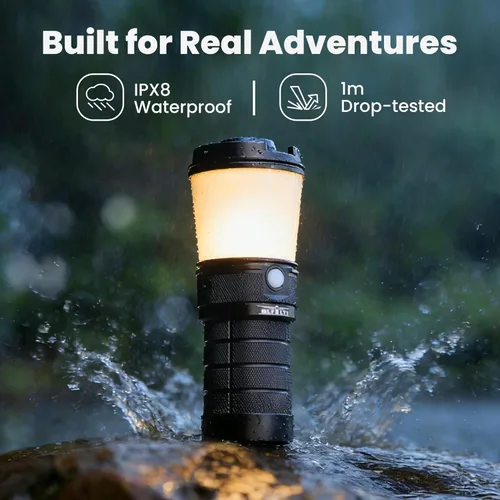 Vista 8 de Sofirn BLF LT1 Linterna de camping recargable, linterna LED con 8 LED LH351D, 24 horas de tiempo de funcionamiento en modo medio, linterna perfecta