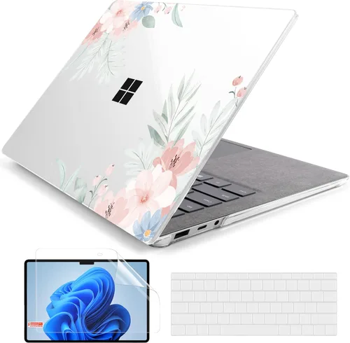 Vista 35 de Batianda Funda personalizable para portátil Microsoft Surface 5 4/3 de 13,5 pulgadas con reposamanos Alcantara modelo 1950/1867, carcasa rígida