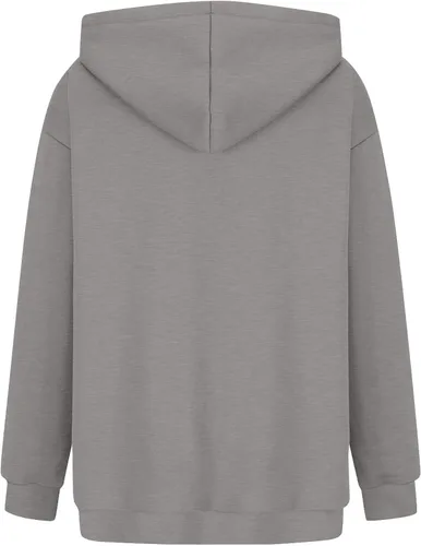 Vista 4 de HUMMHUANJ Sudaderas con capucha para mujer, cuello redondo, suéteres de gran tamaño, casuales, cómodos, trajes de moda de otoño, ropa Y2K 2023