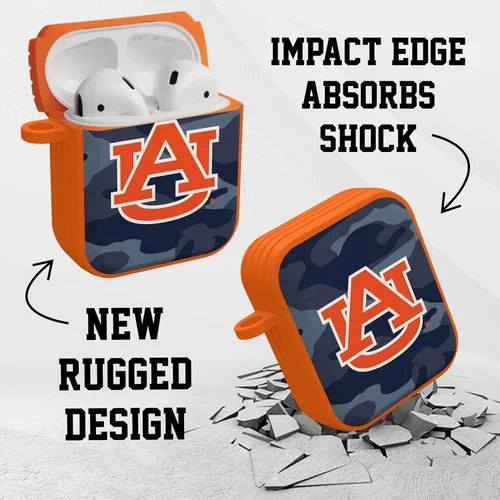 Vista 4 de AFFINITY BANDS Auburn Tigers Camo HDX - Funda compatible con Apple AirPods Generaciones 1 y 2