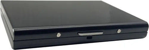 Cartera metálica para tarjetas de crédito, con cepillo antirrobo, de acero inoxidable, compacta y portátil, para hombres o mujeres, Cartera con