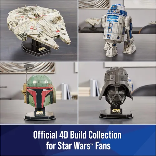 Vista 6 de 4D Build, Star Wars T-65 X-Wing Starfighter - Kit de modelo 3D, coleccionable de Star Wars y decoración de escritorio, rompecabezas para adultos