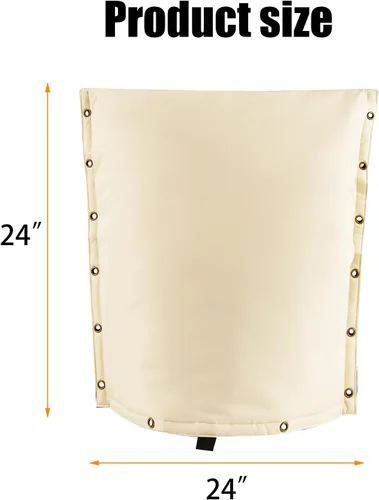 Vista 2 de Cubierta de bomba de reflujo y cabeza de pozo beige #1 de 24 x 24 pulgadas, protege de la nieve severa y el sol intenso