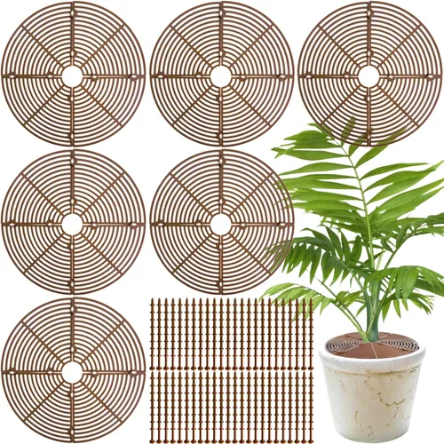 Vista 8 de Srmayyi 4 Piezas Rejilla para Macetas, 20.5 Pulgadas 11.8 Pulgadas Cubiertas Protectoras de Suelo Rejilla para Macetas de Flores Cortable, Tope
