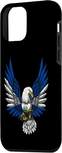 Vista 2 de Funda para iPhone 12 mini con bandera de El salvador y águila salvadoreña