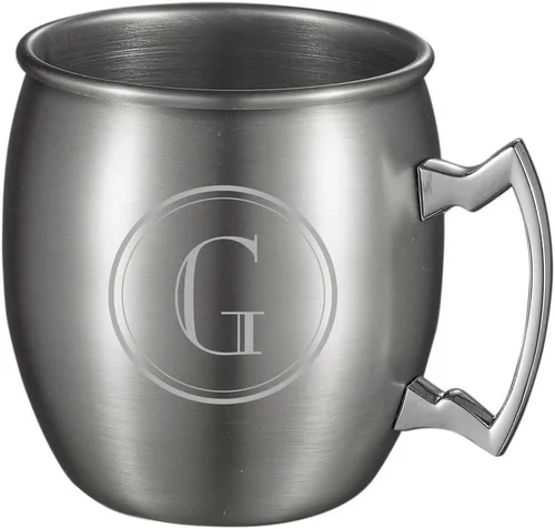 Vista 4 de Visol Kremlin Moscow Mule - Taza de 20 onzas con grabado personalizado de inicial (níquel)