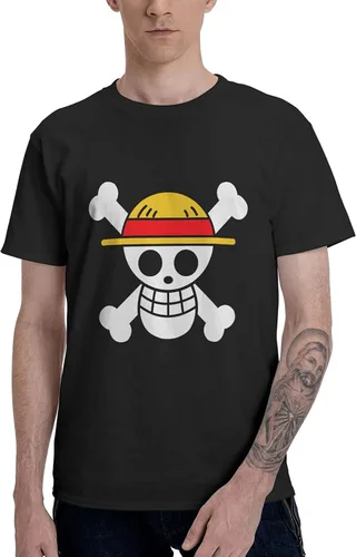 Camisa de anime de una pieza básica de manga corta para hombre, cuello redondo, a la moda, S-6XL