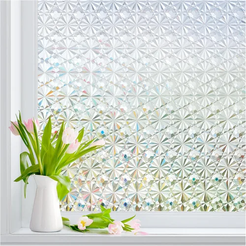 Vista 11 de Windimiley Película de Privacidad para Ventana con Bloqueo Total, Película de Ventana de Vidrio Manchado Control de Calor UV, Película Decorativa