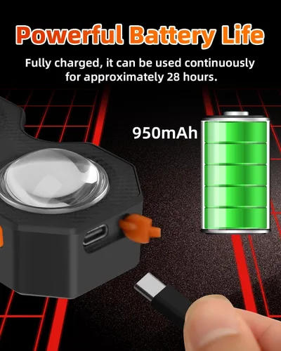 Vista 8 de Luz trasera de bicicleta de Demon Eyes mejorada 2026, luz trasera LED inteligente impermeable con 82 preajustes, ojos programables, luz trasera