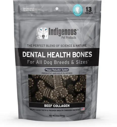 Vista 10 de Huesos de salud dental indígena: aliento fresco original grande 17oz