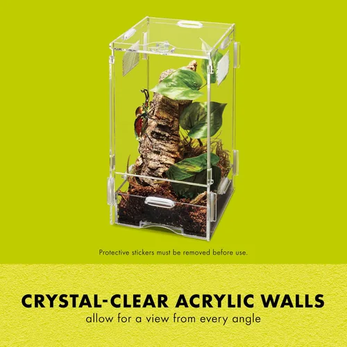 Vista 7 de Zilla Micro Hábitat Terrario, Arrbóreo, con Pestillo de Bloqueo, para Isópodos, Arañas, Insectos, Pequeño