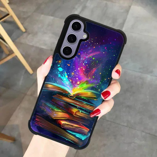 Vista 5 de Funda para Samsung Galaxy S21 Plus, un libro de inyección de tinta para Galaxy S30 Plus para mujeres y niñas, diseño a prueba de golpes y caídas