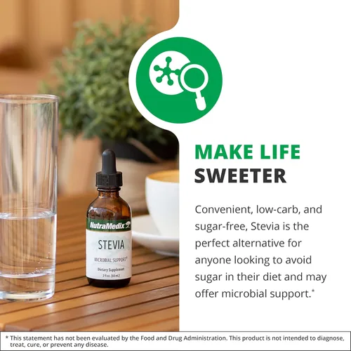 Vista 3 de Suplemento herbal de Stevia, 1 onza