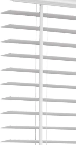 Vista 3 de Blinds Giant, Persiana inalámbrica de madera sintética de 2 pulgadas, 23.5 pulgadas de ancho x 72 pulgadas de largo, color blanco, elevación