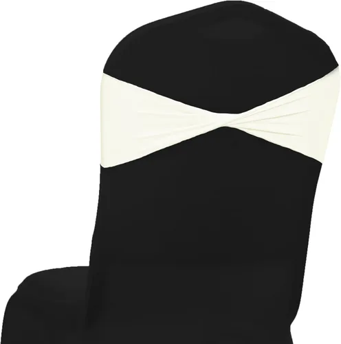 Vista 18 de MDS - Paquete de 100 cintas elásticas de elastano para sillas de comedor, lazos sin hebilla deslizante, ajuste universal para bodas, baby shower