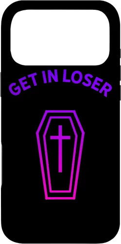 Vista 22 de Pastel Goth Aesthetic Black Gradient Coffin Get in Loser Emo Case for iPhone 17