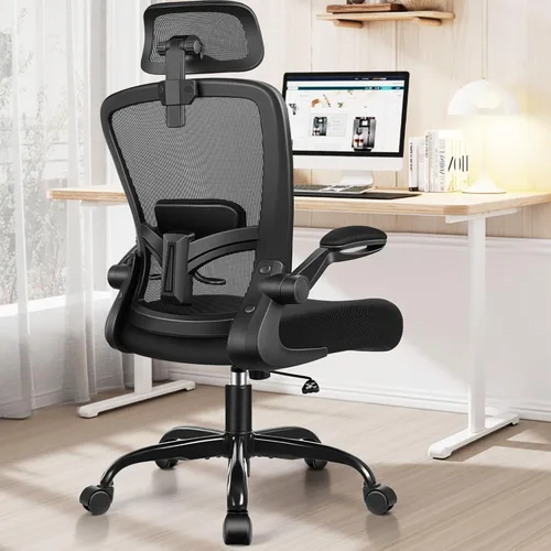 Vista 2 de FelixKing Silla de Oficina, Silla de Escritorio con Soporte Lumbar Ajustable, Silla de Computadora Ergonómica con Respaldo Alto y Respaldo