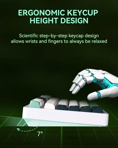 Vista 5 de LEOBOG HI75C Pro - Teclado mecánico inalámbrico con retroiluminación RGB BluetoothUSB-Cinalámbrico, teclados cremosos intercambiables en caliente