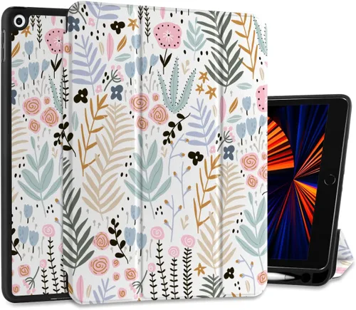 Vista 24 de DONGKE Funda compatible con iPad de 10.2 pulgadas 2021 2020 2019 iPad de 9ª/8ª/7ª generación con soporte para lápices, funda protectora delgada