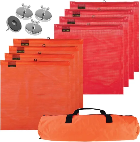 Vista 5 de Kit de Señales de Carga de Sobredimensionamiento, Banderas y Imanes VULCAN - Incluye 1 Señal de Carga de Sobredimensionamiento de Aluminio, 2
