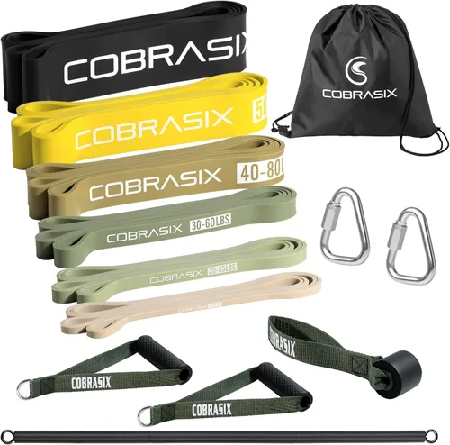 Vista 11 de Resistance Bands Set for Workout – Long Exercise Bands for Strength Training, Pull Up Assistance & Home Gym – Fitness Bands for Men & Women