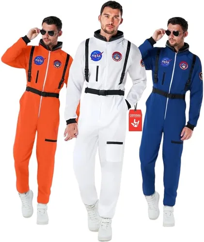 Morph, Disfraz de astronauta para hombre, traje espacial, disfraces de Azul