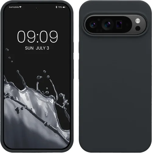 Vista 277 de kwmobile Funda Compatible con Google Pixel 6 Pro - Funda de Teléfono de Silicona TPU con Acabado Suave - Azul Caribe