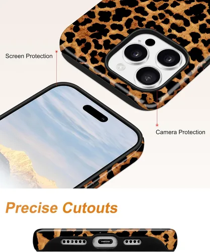 Vista 138 de Jusy Funda compatible con MagSafe con estampado de caparazón de tortuga marrón para iPhone 7/8/SE, cubierta protectora de TPU suave magnética