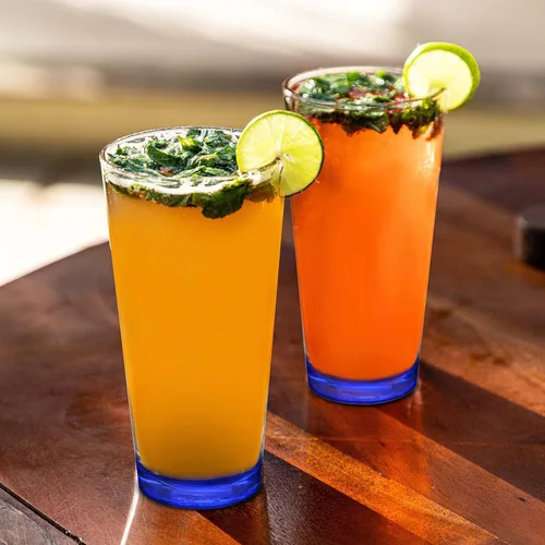 Vista 7 de Libbey - Juego de 10 vasos mezcladores, 20 onzas, transparente, pub, base gruesa, color azul