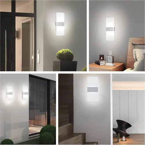 Vista 9 de MEHIDFY Juego de 2 apliques de pared, lámpara de pared regulable con control táctil, apliques de pared LED recargables, luces de pared a