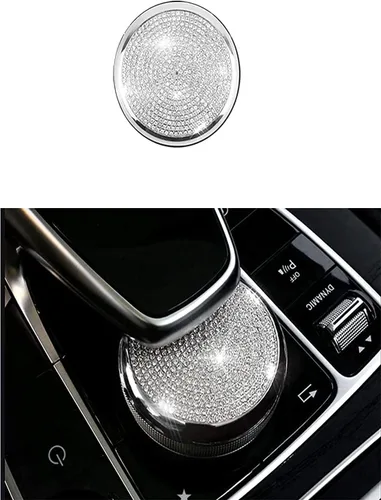 Vista 2 de CONGCONG para Mercedes Benz Cubierta de Control de Medios Interior Bling Accesorios de Cristal Compatible con Accesorios Mercedes-Benz