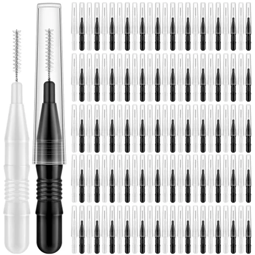 Vista 8 de MAPVOLUT 120 Piezas Cepillo Micro para Cejas con Tapa Cepillo de Laminación de Cejas Spoolies para Cepillo de Cejas y Pestañas Relleno y Elevación